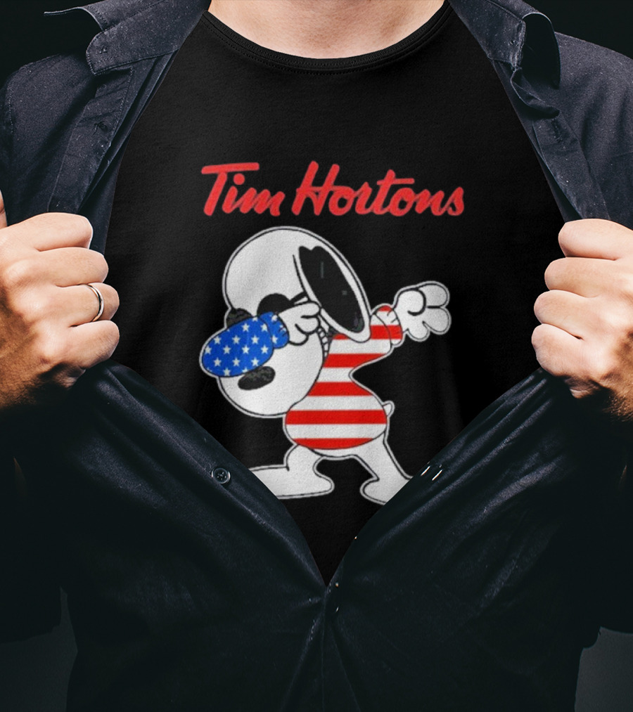 Tim Hortons Snoopy Dabbing American T-Shirt