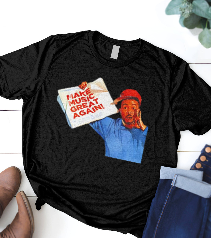 Timbo Land Make Music Great Again Newspaper Character T-Shirt