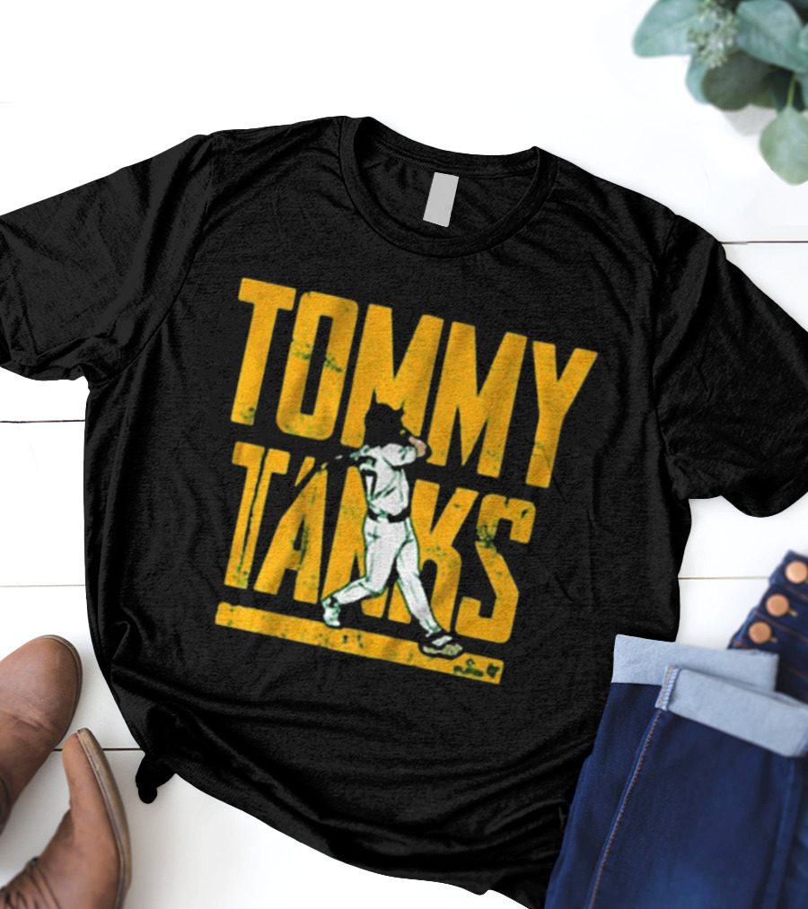 Tommy Tanks Baseball Player Silhouette T-Shirt