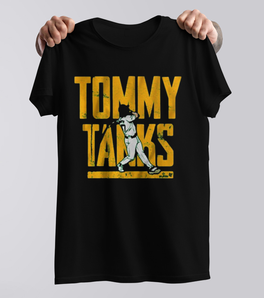 Tommy Tanks Baseball Player Silhouette T-Shirt