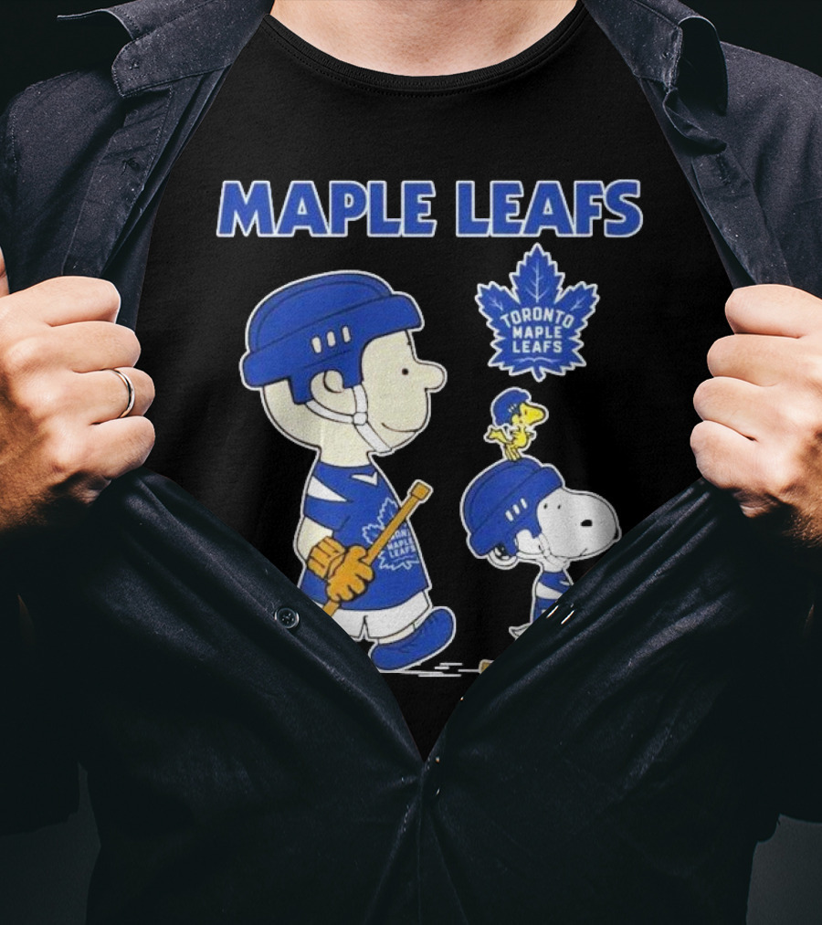 Toronto Maple Leafs Peanuts Snoopy Hockey 2025 Charlie Brown Woodstock T-Shirt