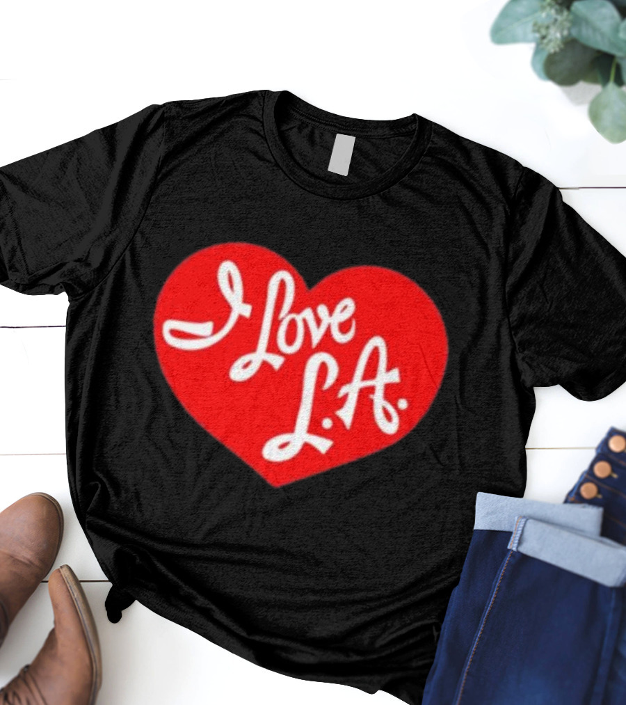 Tourist I Love LA Red Heart Icon T-Shirt