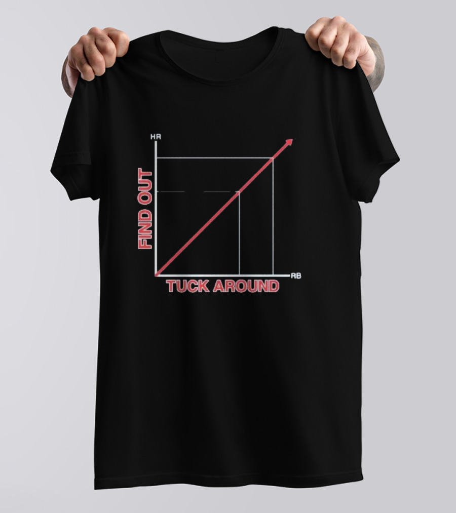 Tuck Around Find Out Linear Graph WitH RB And KB Axis T-Shirt