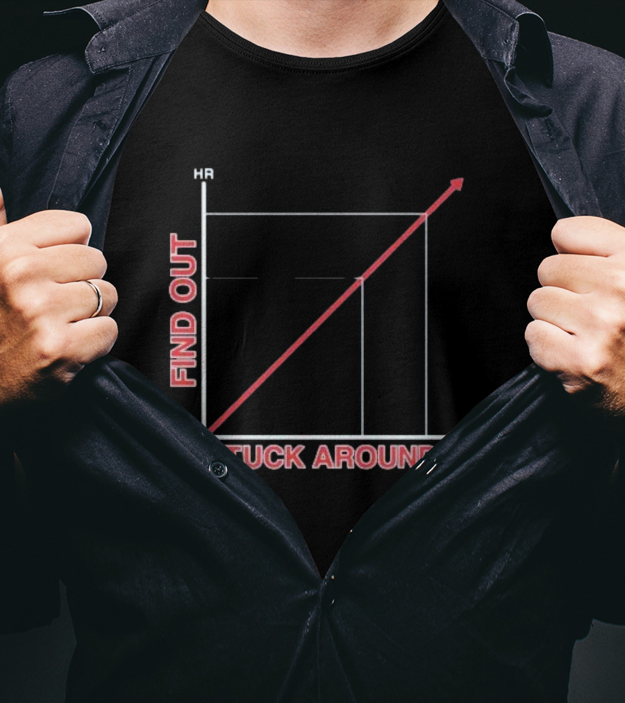 Tuck Around Find Out Linear Graph WitH RB And KB Axis T-Shirt