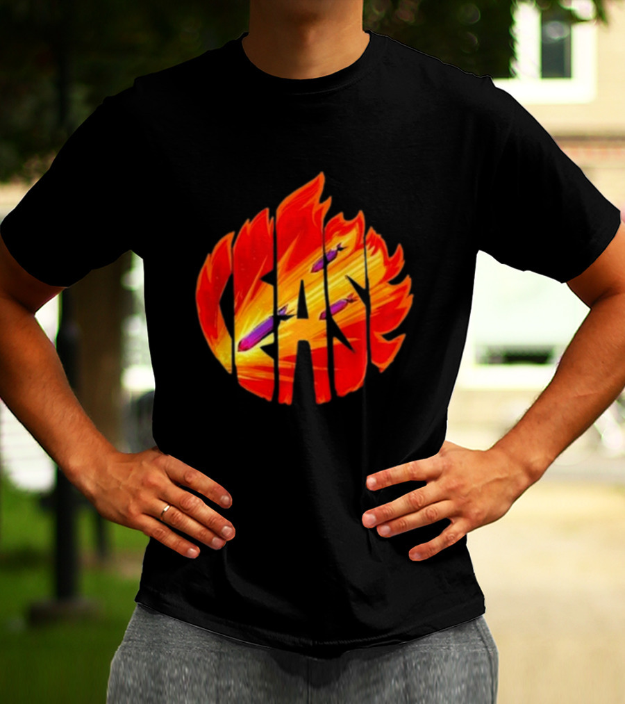 Cease Fire Flame Letters With Missiles T-Shirt