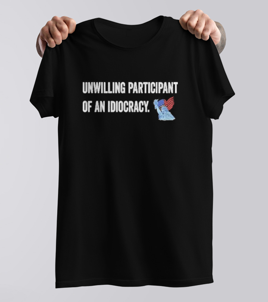Unwilling Participant Of An Idiocracy Map Print T-Shirt