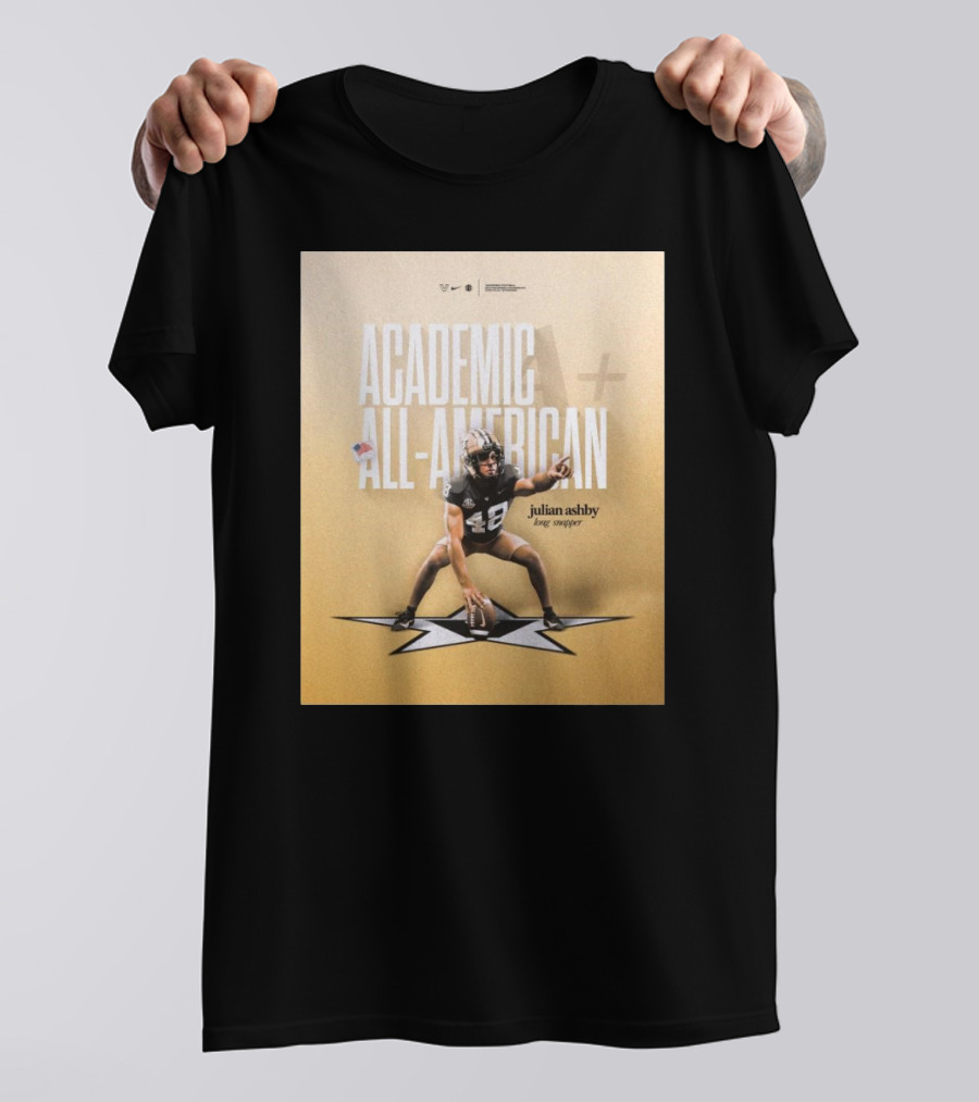 Vanderbilt Football Julian Ashby Academic All-American Long Snapper T-Shirt