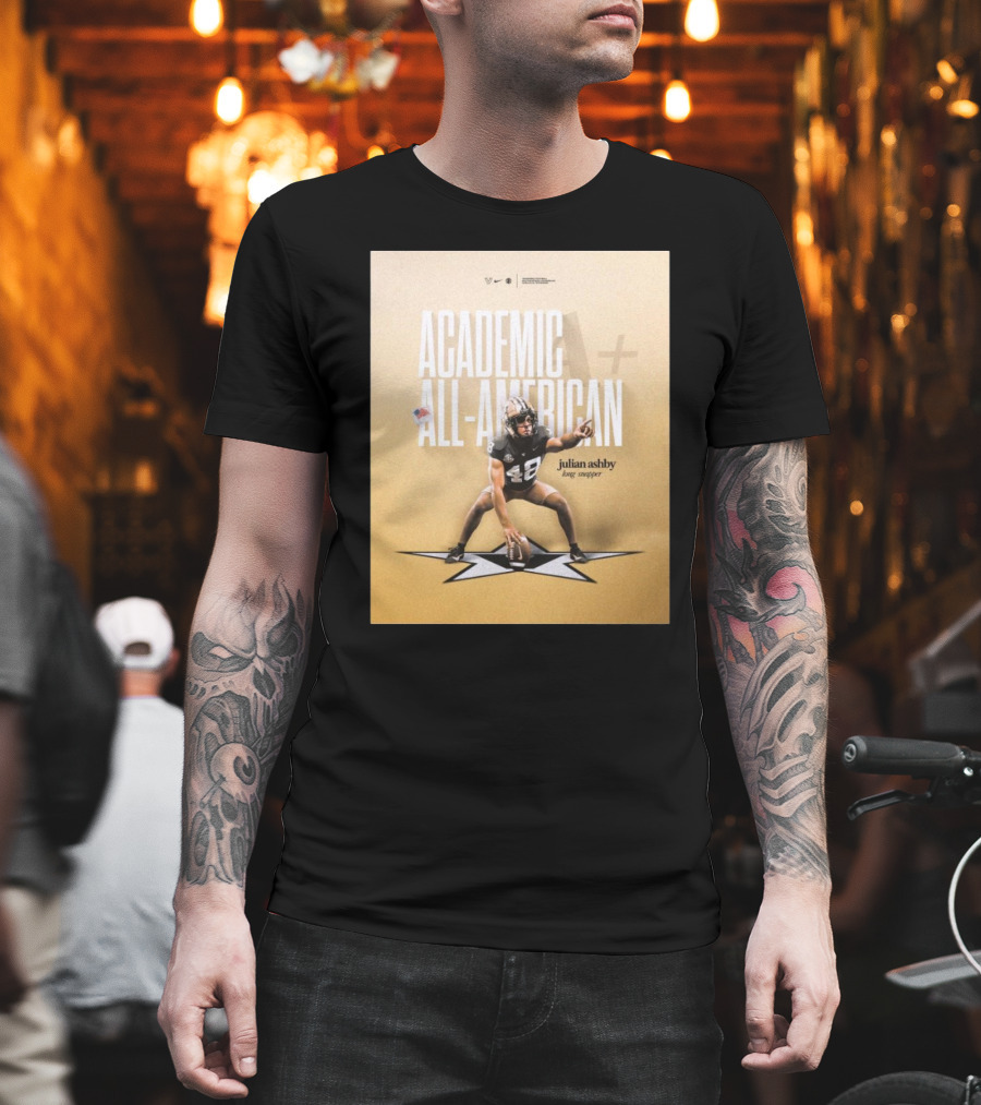 Vanderbilt Football Julian Ashby Academic All-American Long Snapper T-Shirt