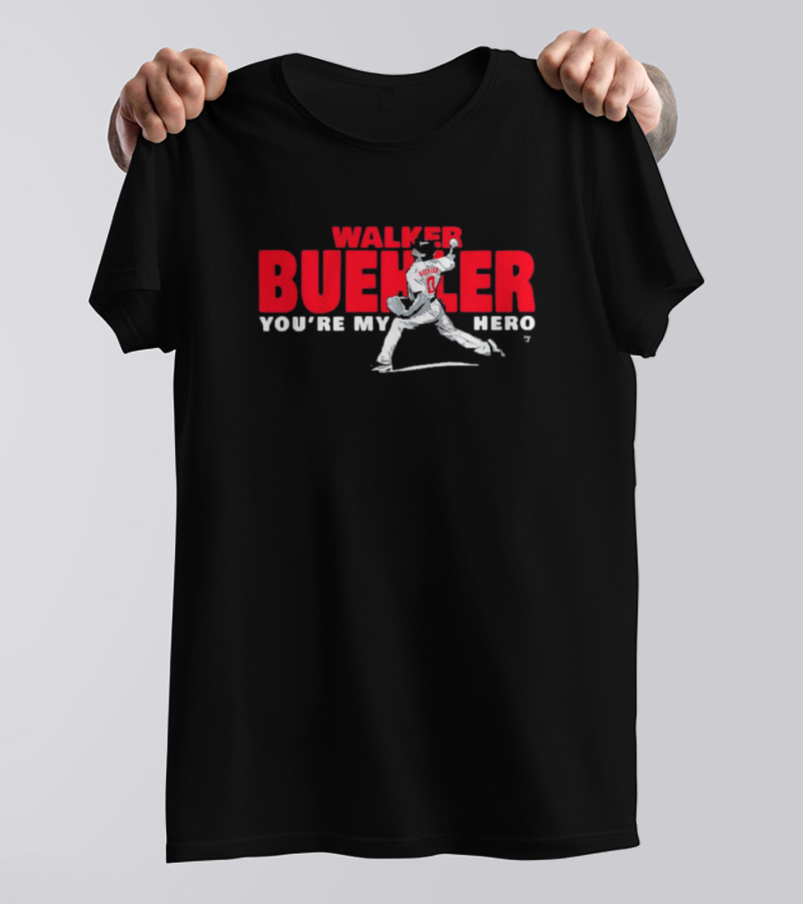 Walker Buehler You’re My Hero Baseball Pitcher Illustration T-Shirt