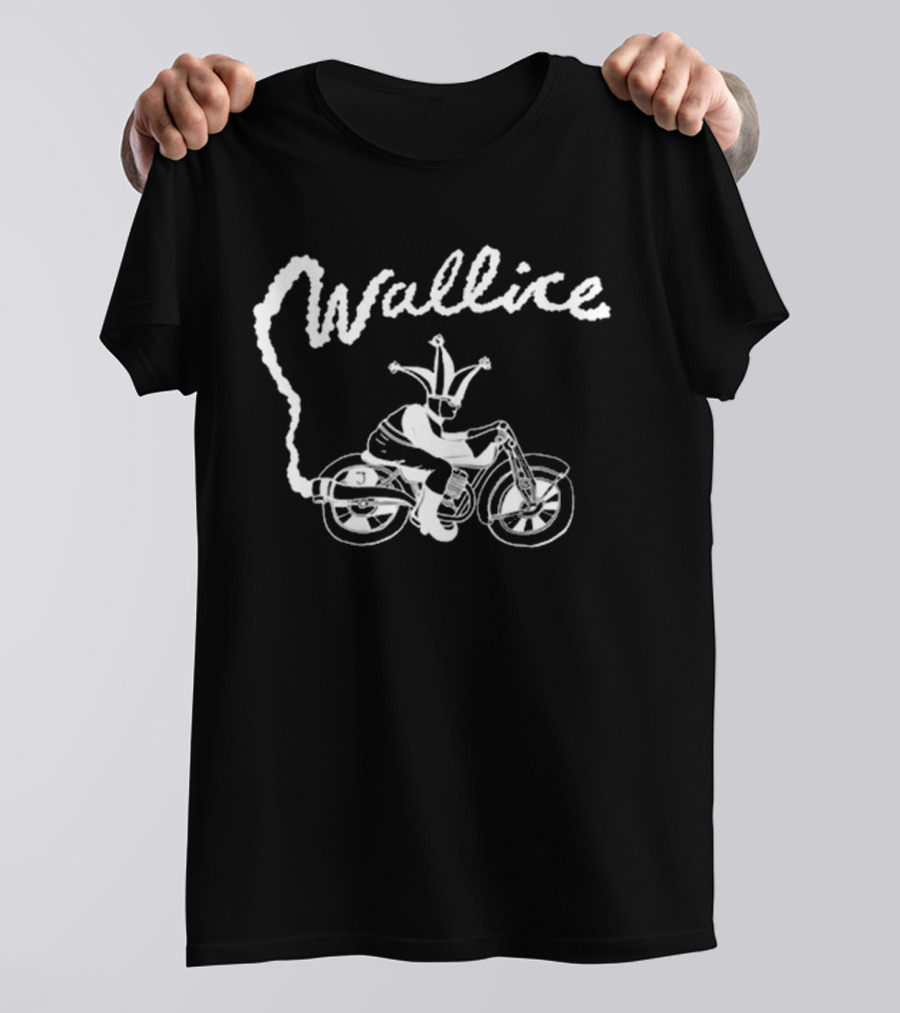 Wallice Clown On Motorcycle Illustration T-Shirt