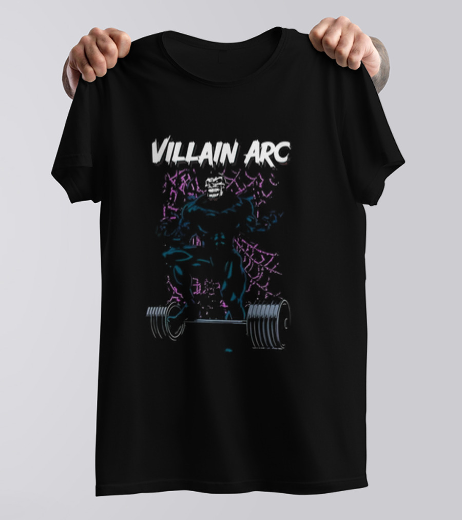Villain Arc Vintage Weightlifting Neon Aesthetic T-Shirt