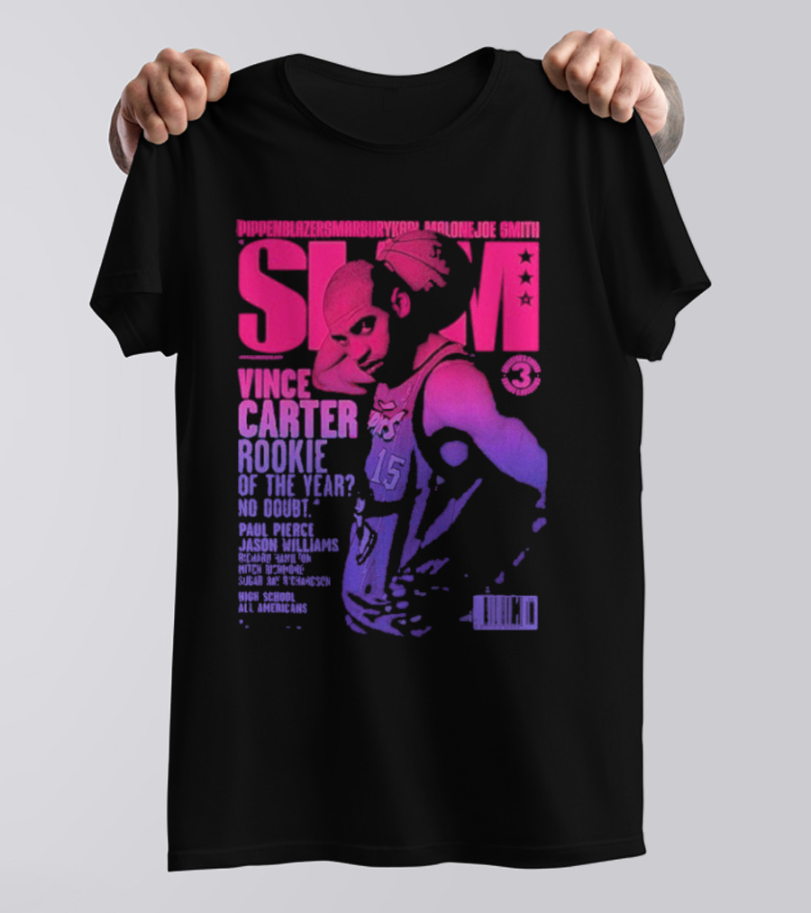 Vince Carter Toronto Rookie Of The Year 1999 SLAM 15 Gradient T-Shirt