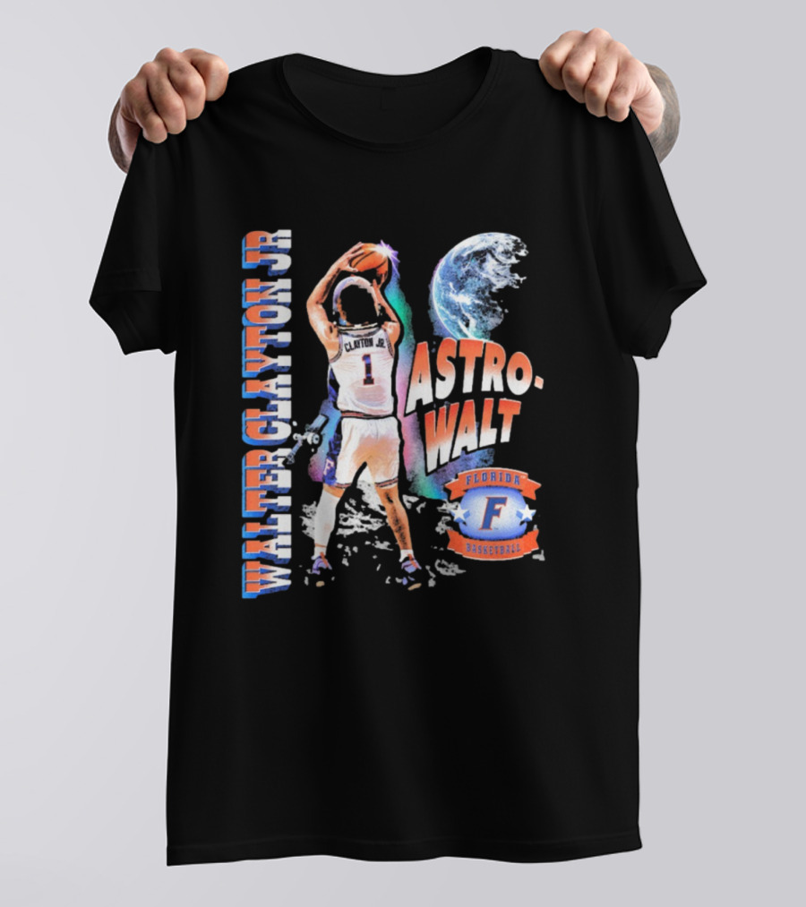 Walter Clayton Jr. Astro-Walt Florida Gator Basketball T-Shirt