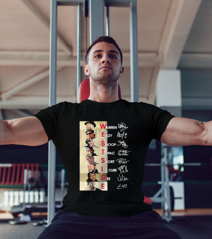 Warren Eazy Snoop Tupac Short Ice Cube Dre E40 Westside T-Shirt