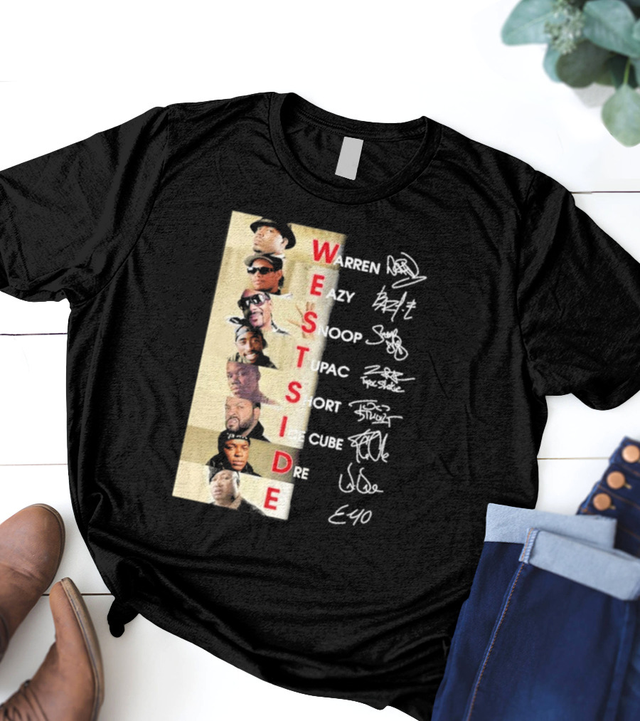 Warren Eazy Snoop Tupac Short Ice Cube Dre E40 Westside T-Shirt
