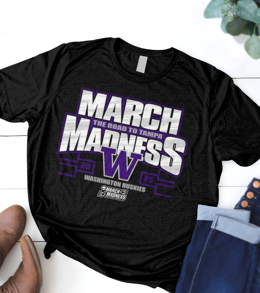 Washington Huskies 2025 March Madness The Road To Tampa T-Shirt