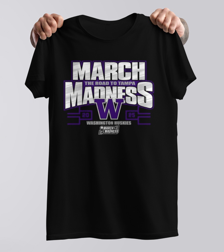 Washington Huskies 2025 March Madness The Road To Tampa T-Shirt