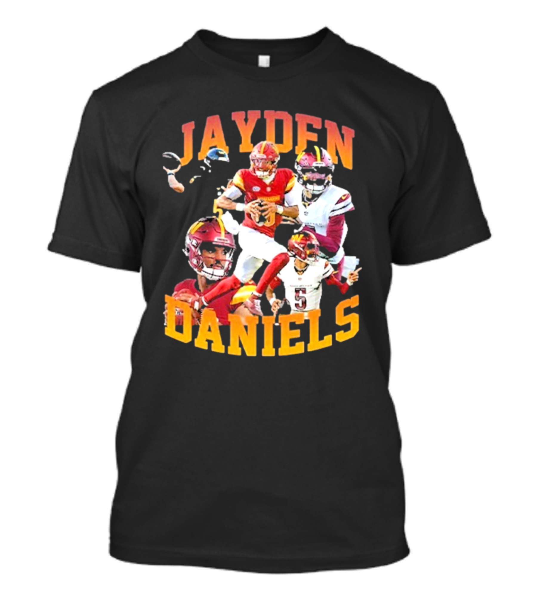 Jayden Daniels Washington Commanders Football Player Collage T-Shirt