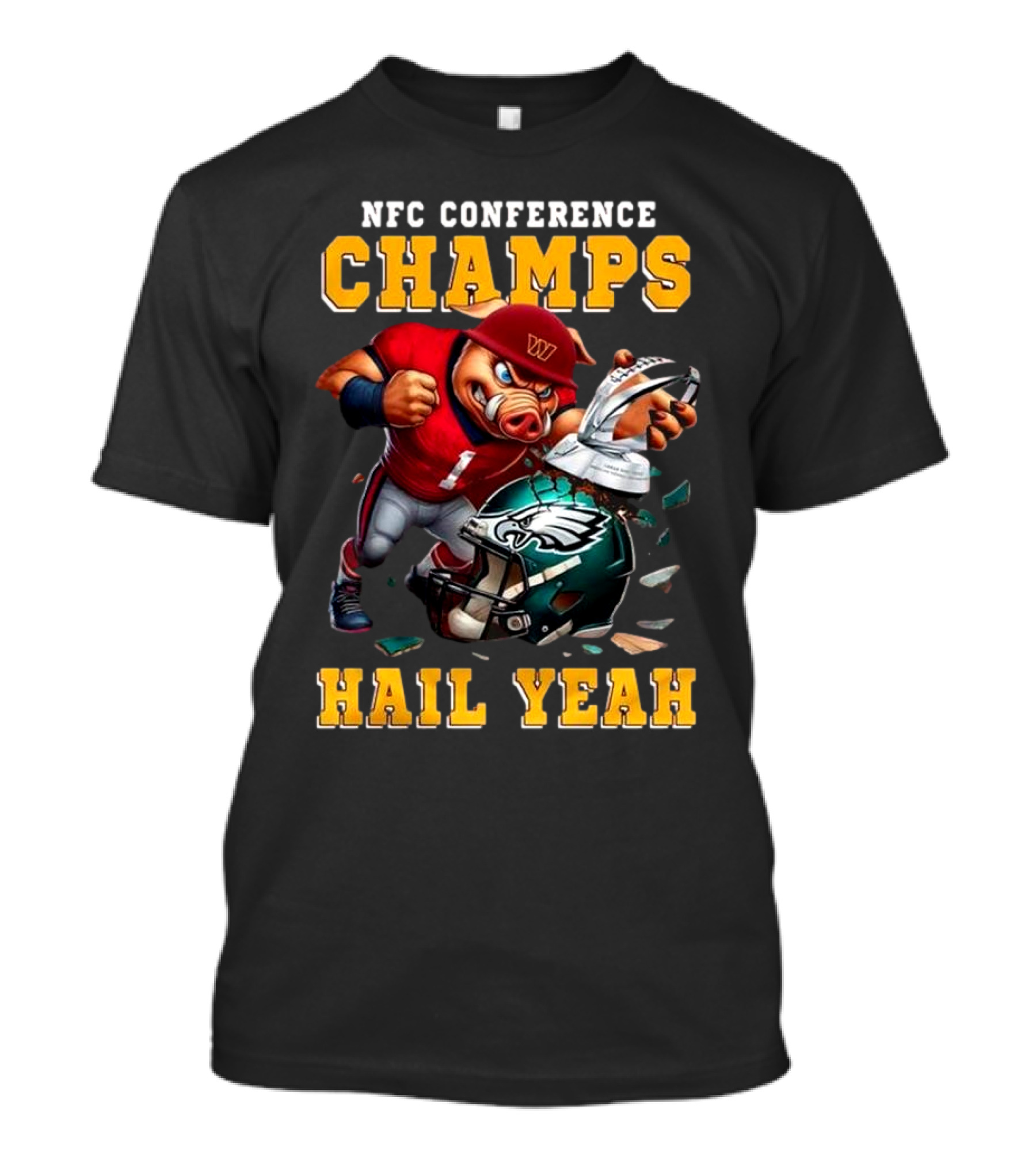 NFC Conference Champs Hail Yeah 2025 Washington Commanders Victory Celebration T-Shirt