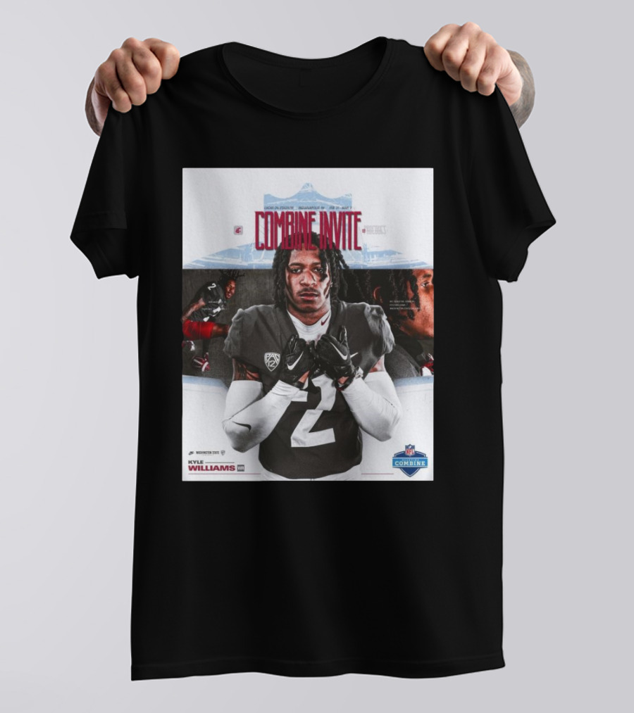 Lucas Oil Stadium NFL Combine Invite Kyle Williams Washington State Cougars Indianapolis 2025 T-Shirt