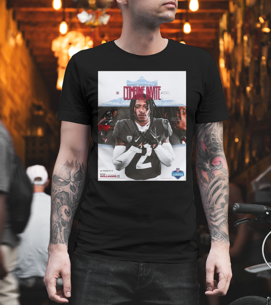 Lucas Oil Stadium NFL Combine Invite Kyle Williams Washington State Cougars Indianapolis 2025 T-Shirt