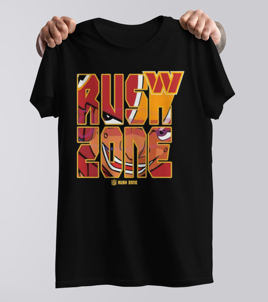 Washington Commanders NFL Rush Zone Cartoon Football T-Shirt