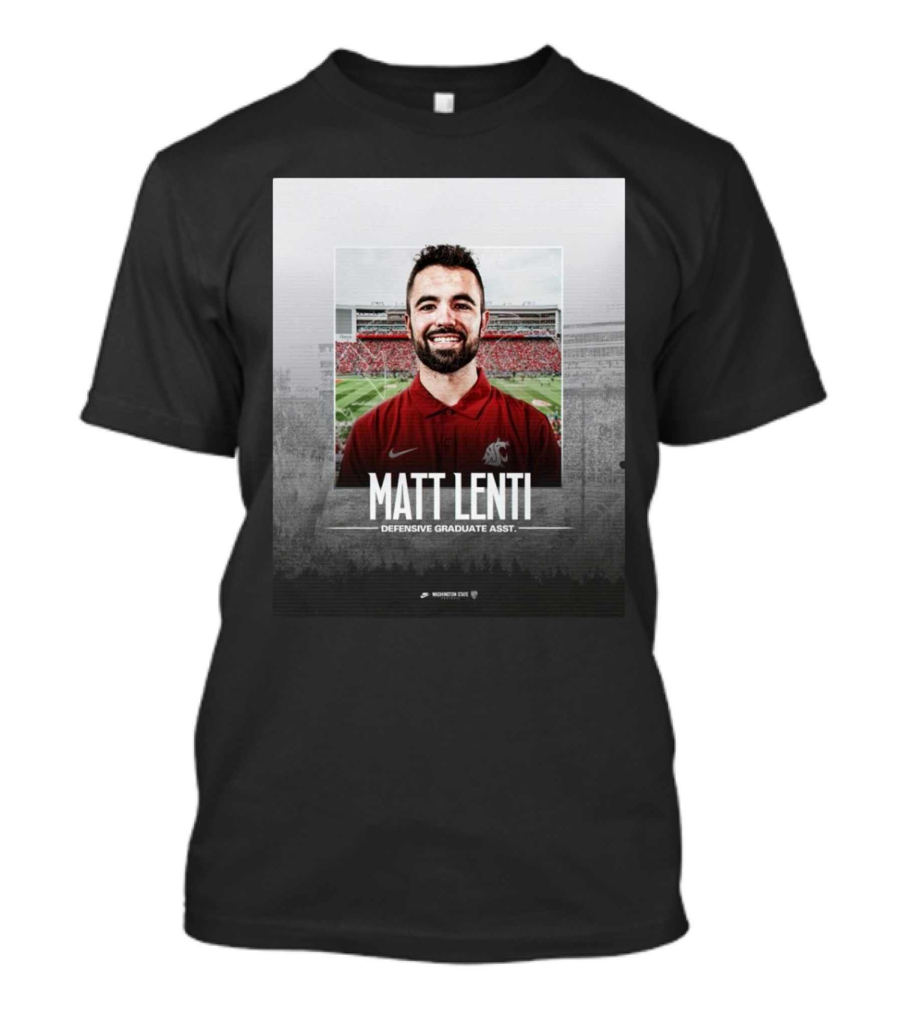 Matt Lenti Defensive Graduate Asst Washington State Cougars Palouse Football T-Shirt