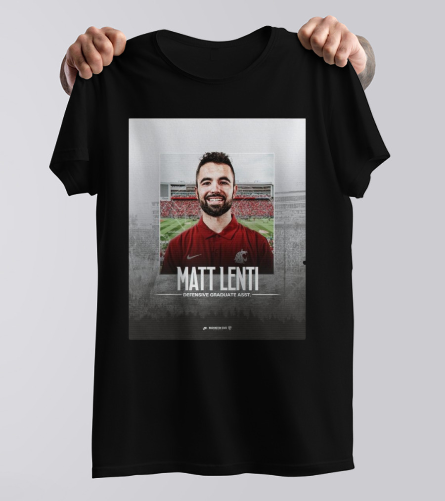 Matt Lenti Defensive Graduate Asst Washington State Cougars Palouse Football T-Shirt