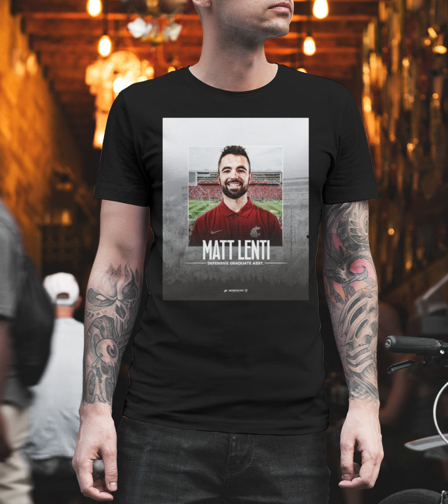 Matt Lenti Defensive Graduate Asst Washington State Cougars Palouse Football T-Shirt