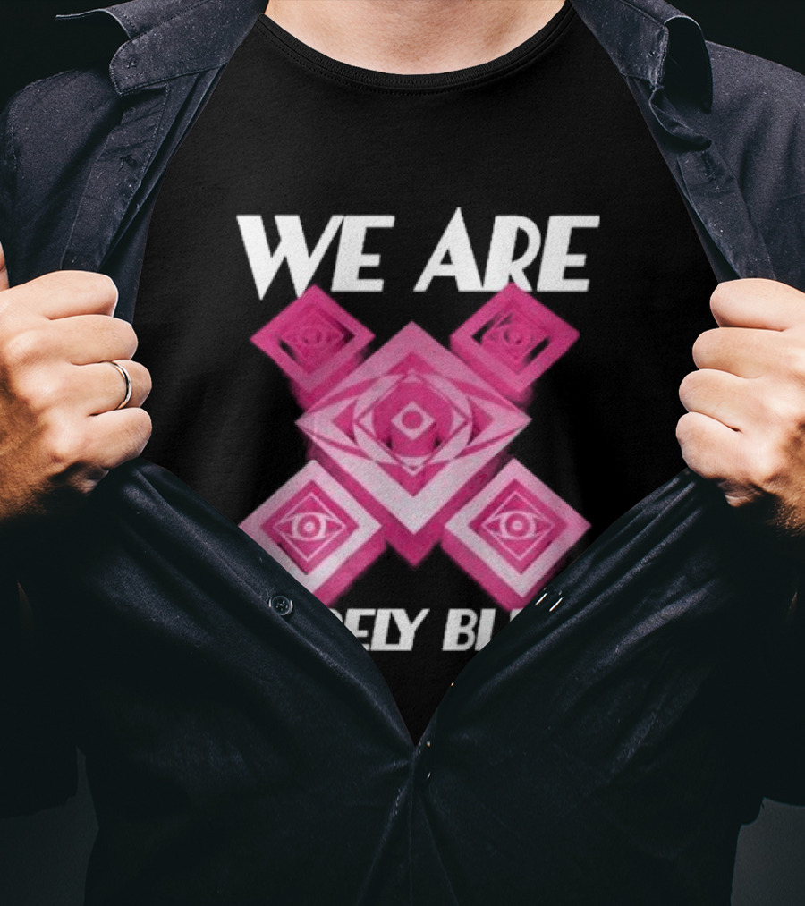 We Are Merely Blind Pink Geometric Eye Pattern T-Shirt