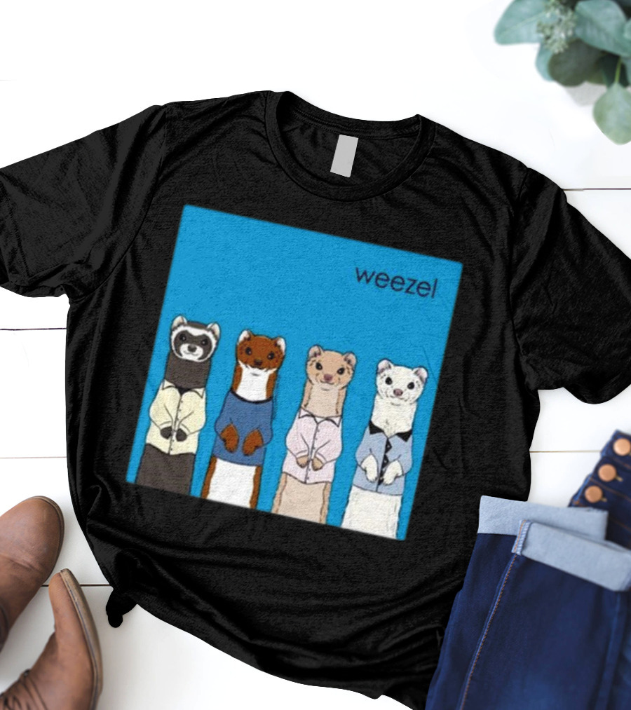 Weezel Weasel In Colorful Outfits Quartet T-Shirt