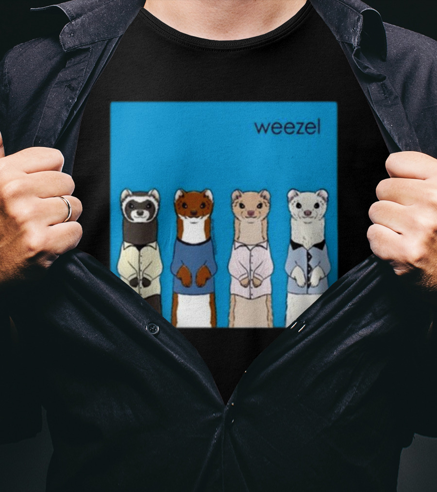 Weezel Weasel In Colorful Outfits Quartet T-Shirt