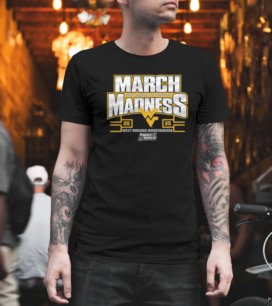 West Virginia Mountaineers 2025 NCAA March Madness The Road To Tampa T-Shirt