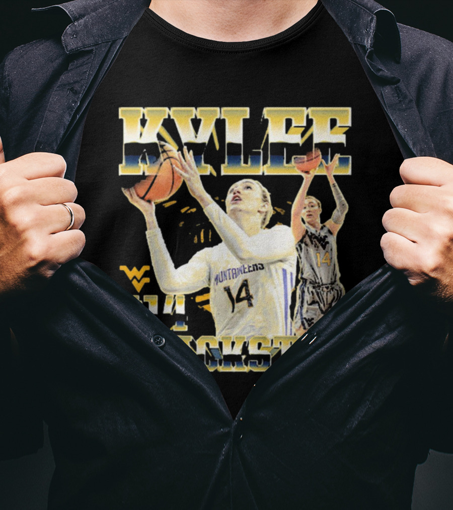West Virginia Mountaineers Basketball Kylee Blacksten #14 T-Shirt