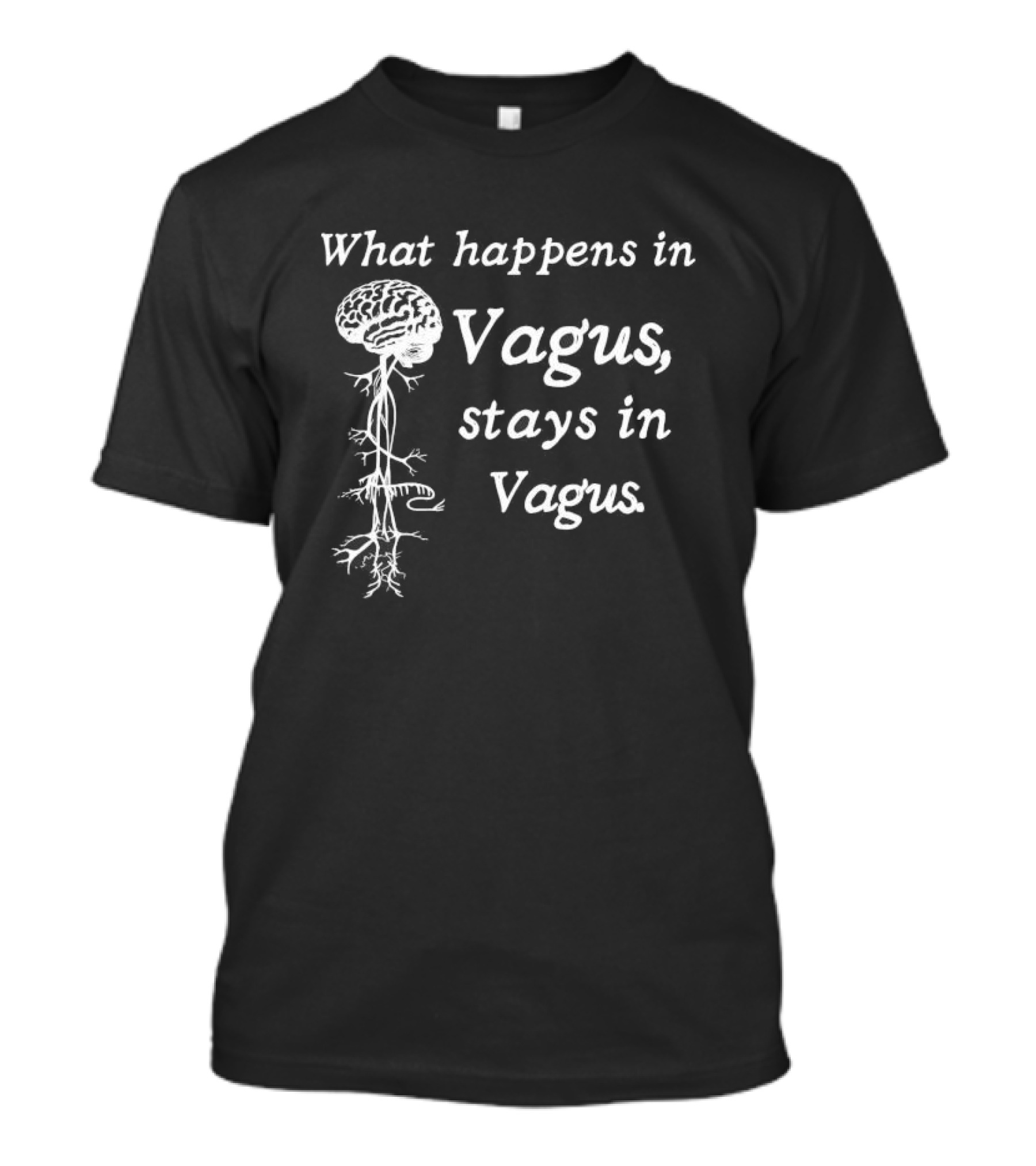 What Happens In Vagus Stays In Vagus Brain And Nerve Humor T-Shirt