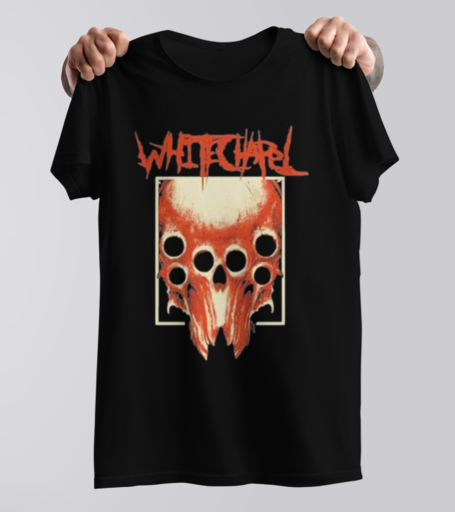 Whitechapel Skull Bone With Red Cult Woods Imagery T-Shirt
