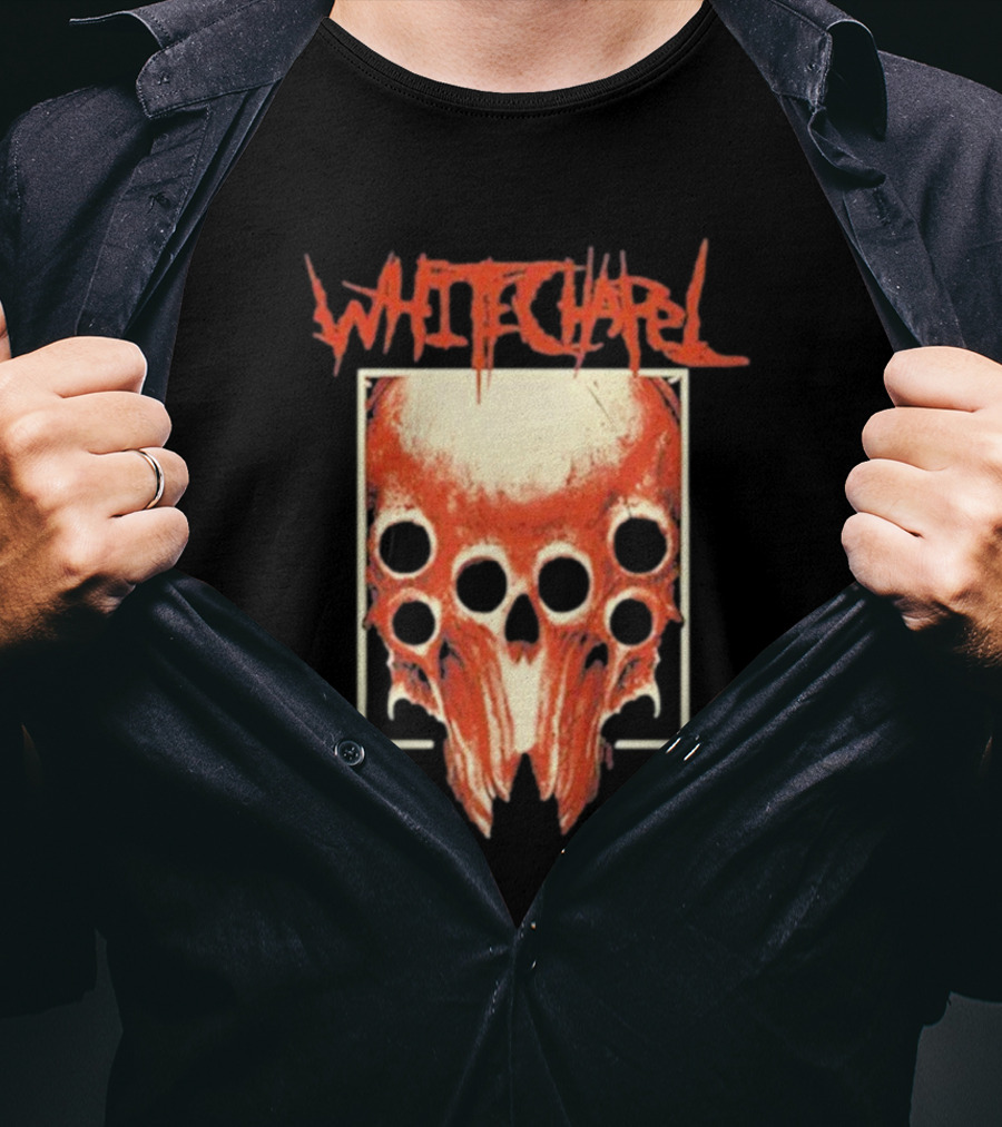 Whitechapel Skull Bone With Red Cult Woods Imagery T-Shirt