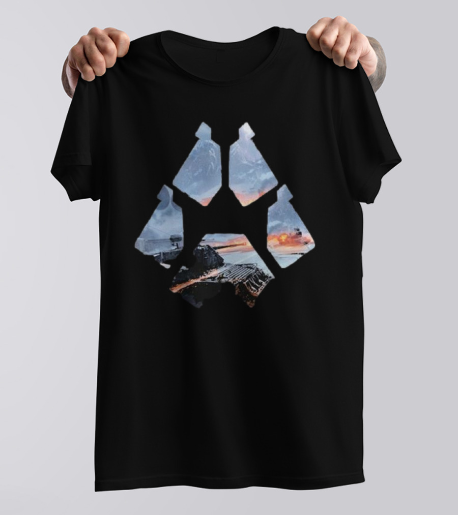 Wot Steel Hunter Winter Landscape Battle Icon T-Shirt