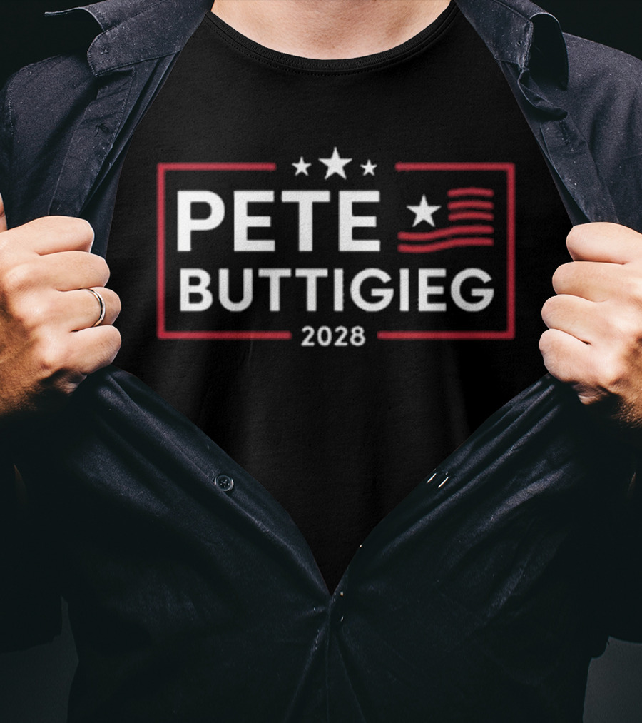 Wickedfabulouscom Pete Buttigieg 2028 Stars And Stripes T-Shirt