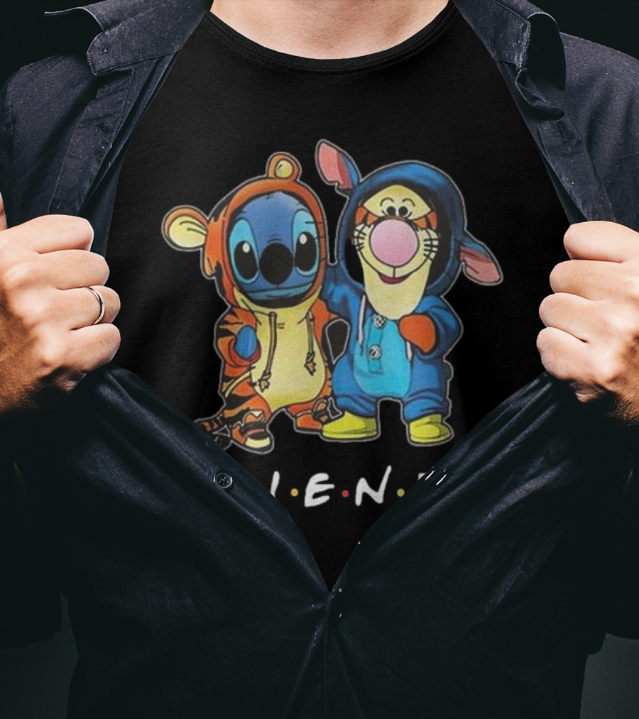Winnie The Pooh Tigger And Stitch Friends Disney Collaboration T-Shirt