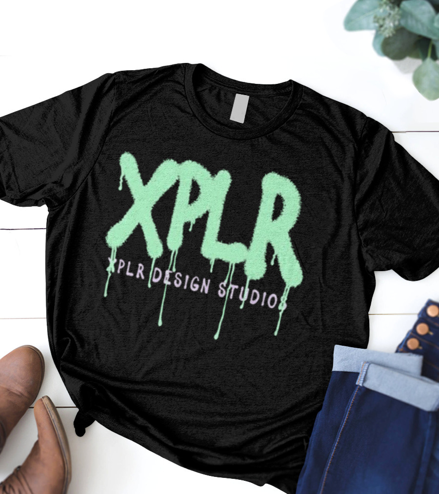 Xplr Studio Graffiti V.2 Droplet Style Text T-Shirt