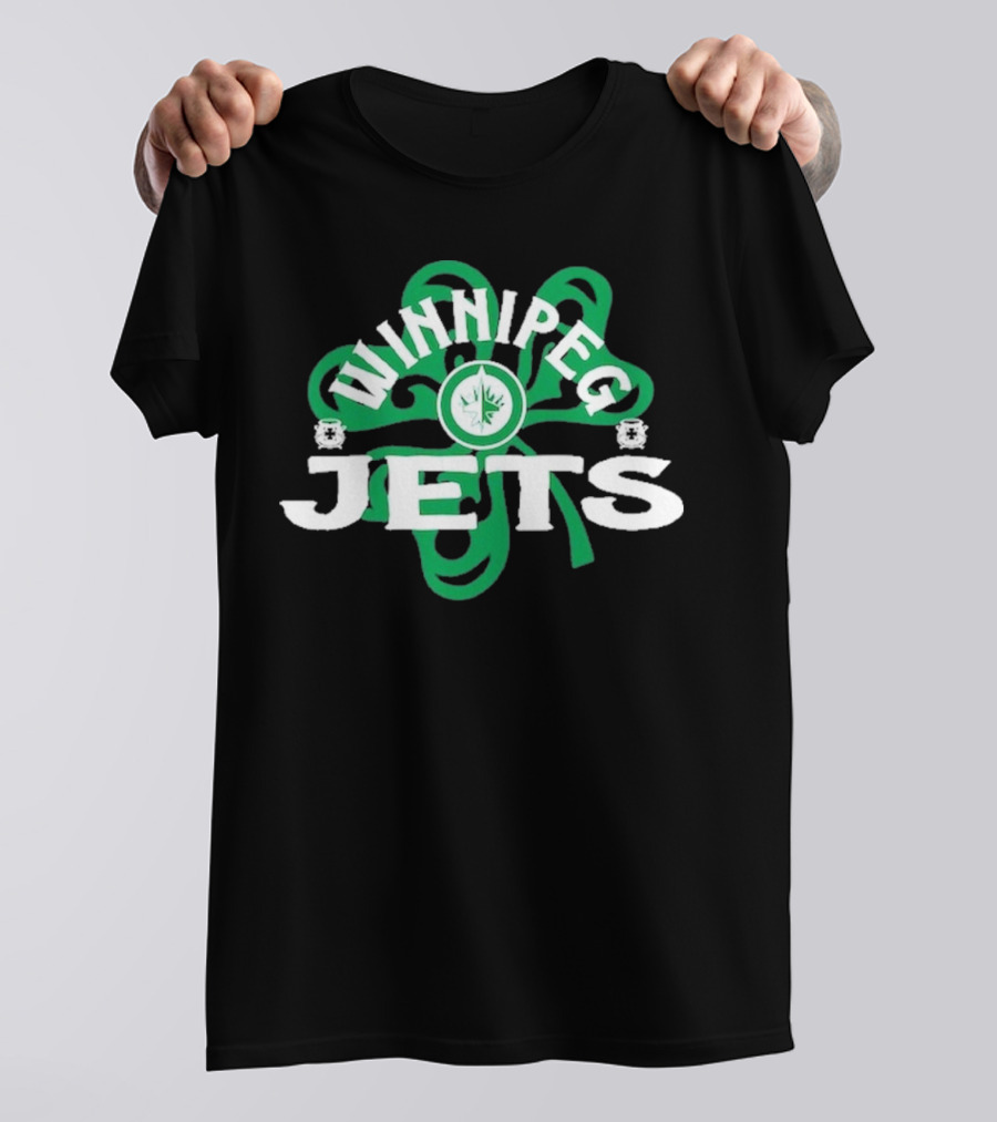 Winnipeg Jets Shamrock St. Patrick’s Day Hockey T-Shirt