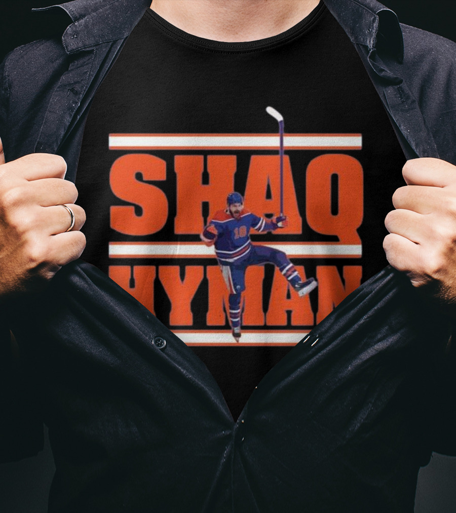 SHAQ HYMAN Hockey Player Celebration T-Shirt