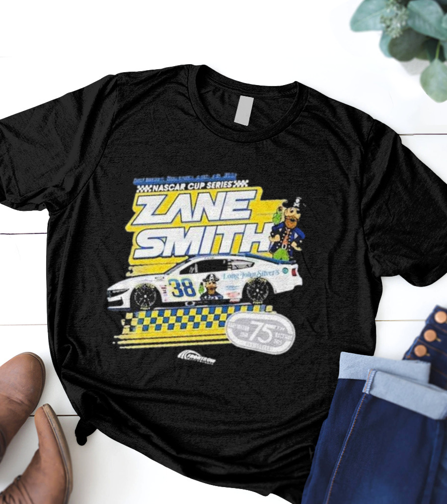 NASCAR Cup Series Zane Smith Long John Silver’s Car 75th Race 38 T-Shirt