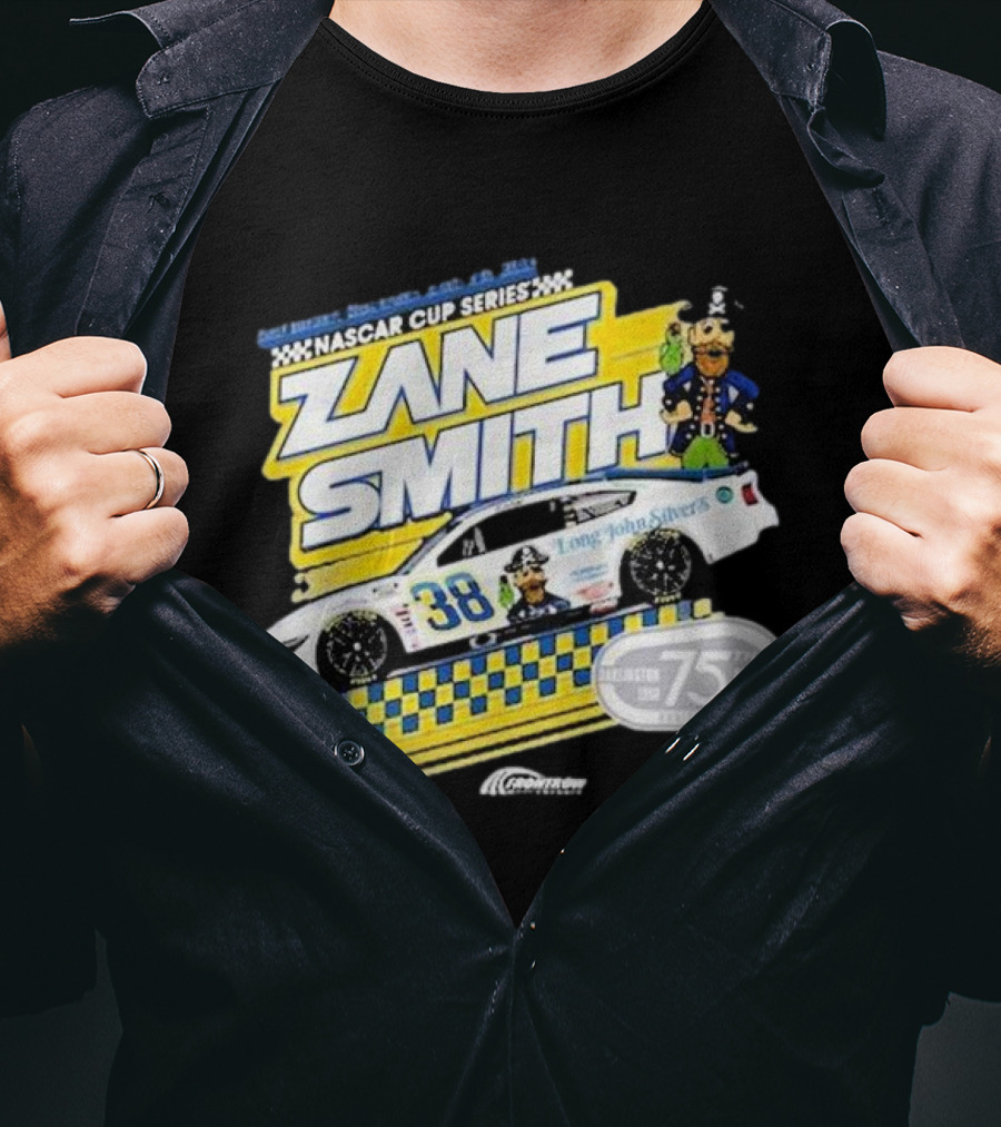 NASCAR Cup Series Zane Smith Long John Silver’s Car 75th Race 38 T-Shirt