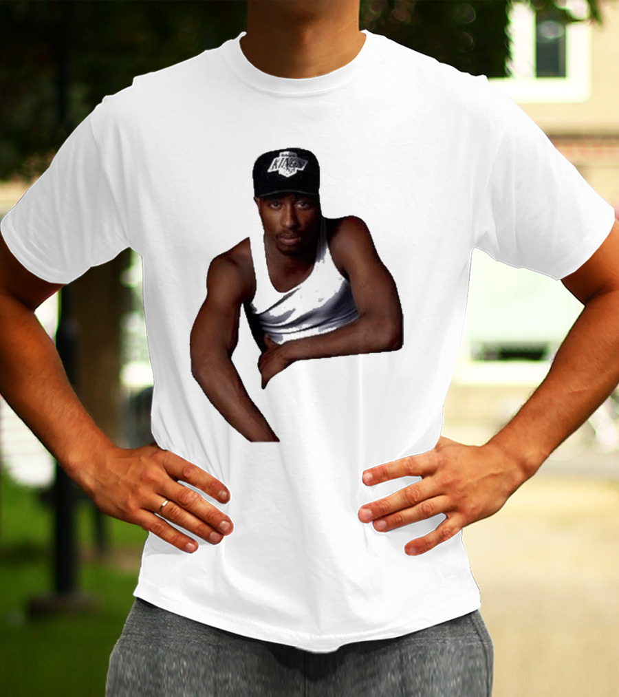 2PAC LA Kings Hat Image T-Shirt