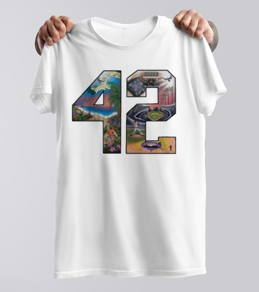 42 Mariano Rivera Foundation Iconic Baseball Imagery T-Shirt