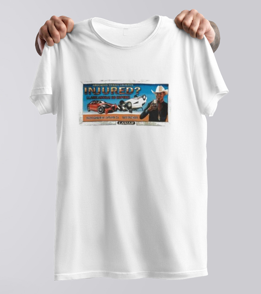 Abogados Tierra Caliente Injured Llame Ahora No Espere Car Accident Lamar T-Shirt