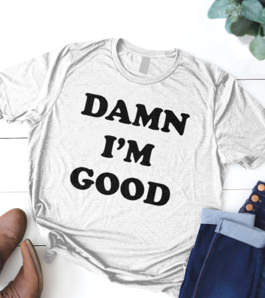 "Damn I'm Good But He Was Better 2 Warrior Skull With Helmet Football Fan" T-Shirt