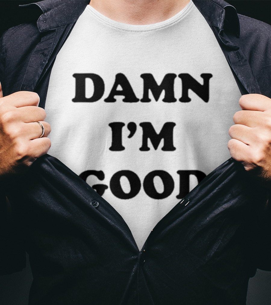 "Damn I'm Good But He Was Better 2 Warrior Skull With Helmet Football Fan" T-Shirt